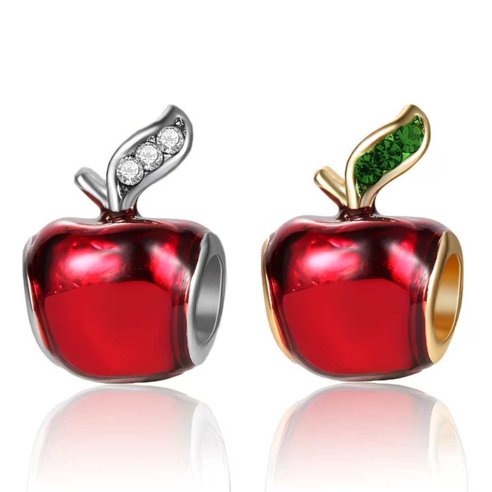 SNOW WHITES APPLE CHARM-FOR PANDORA BRACELETS & THE LIKE-NEW